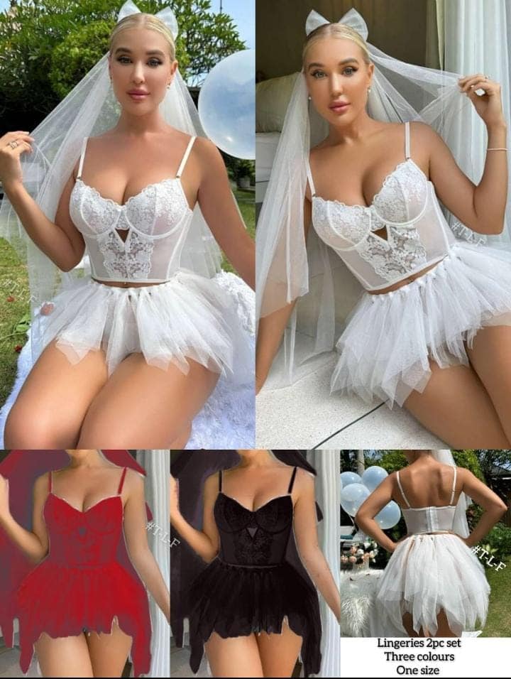 Online Only! Corset Bustier & Skirt Set