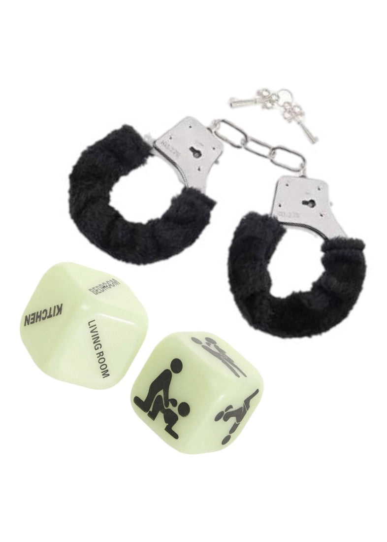 Fur Handcuffs & Dice Set