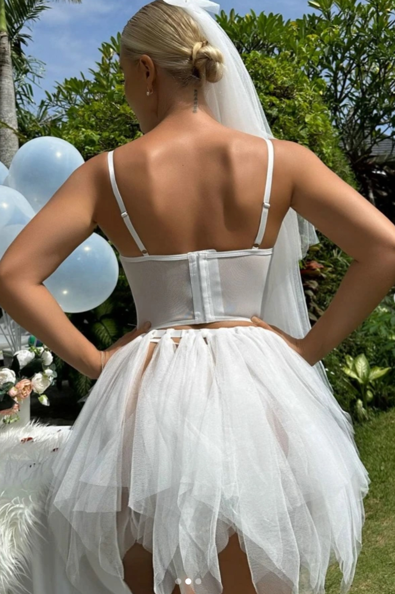 Online Only! Corset Bustier & Skirt Set