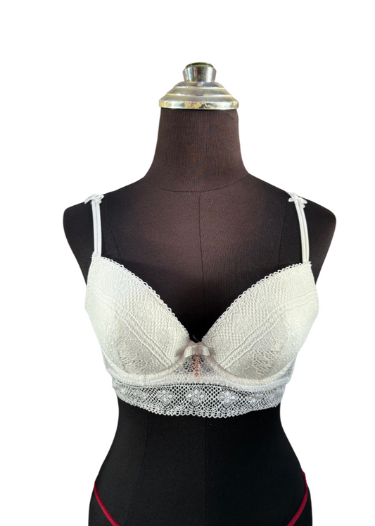 Whimsical White Bra