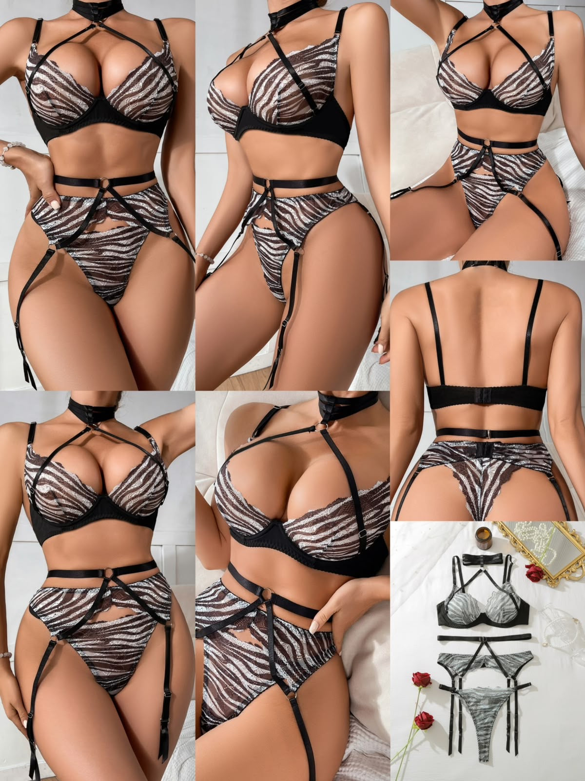 Zebra Lingerie Set