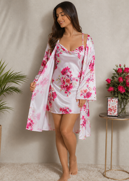Floral Satin Set
