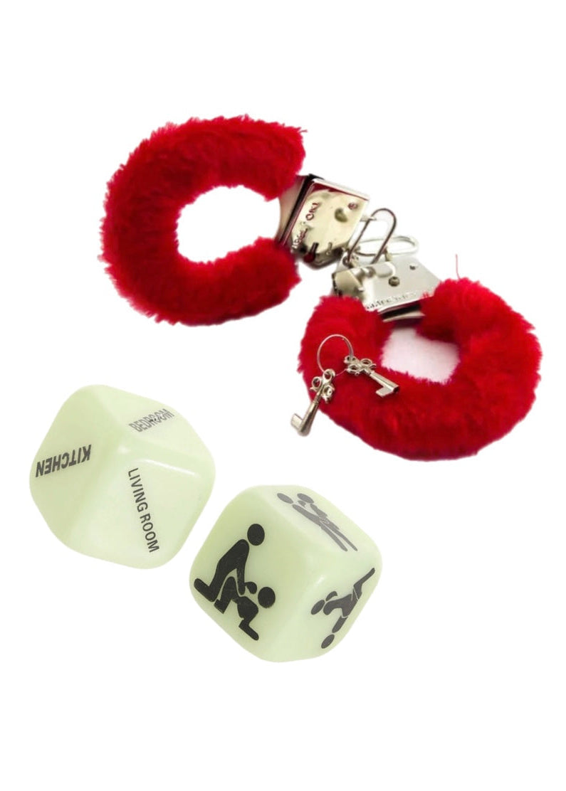 Fur Handcuffs & Dice Set
