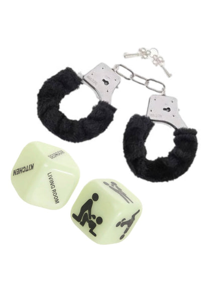 Fur Handcuffs & Dice Set