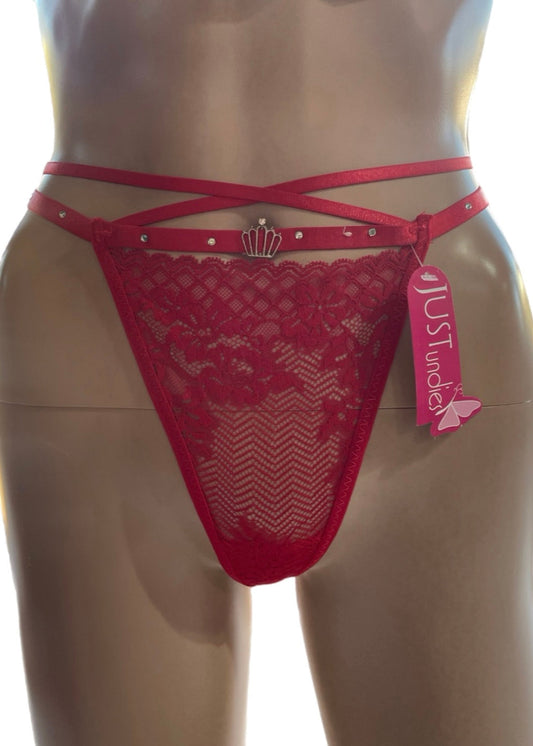 Crown Charm Lace G-string