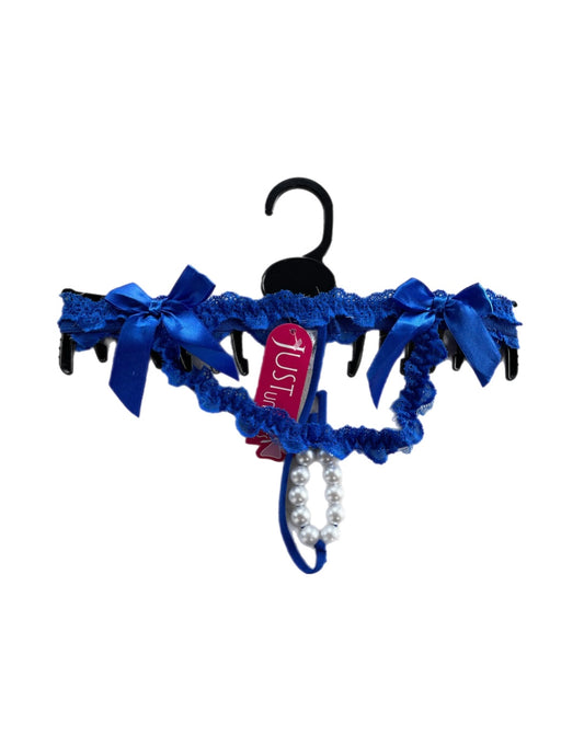 Pearl G-string with satin bows
