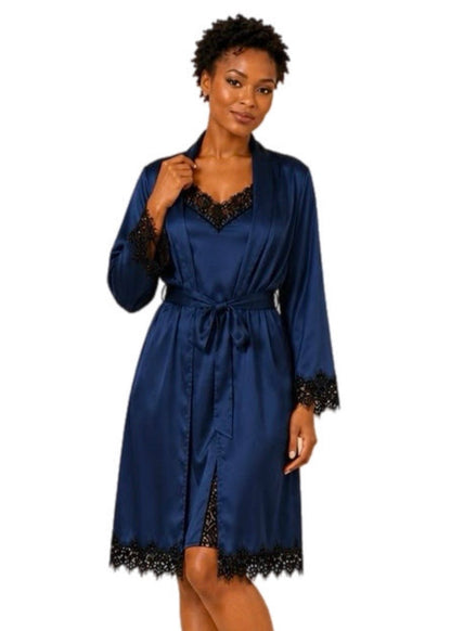 Satin Chemise & Robe Set