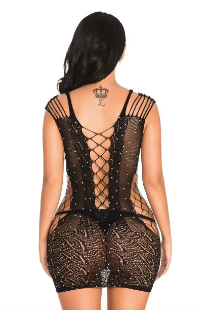 Fishnet Dress with Sequence