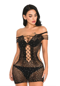 Fishnet Dress with Sequence