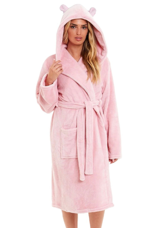 Pink Hooded Robe