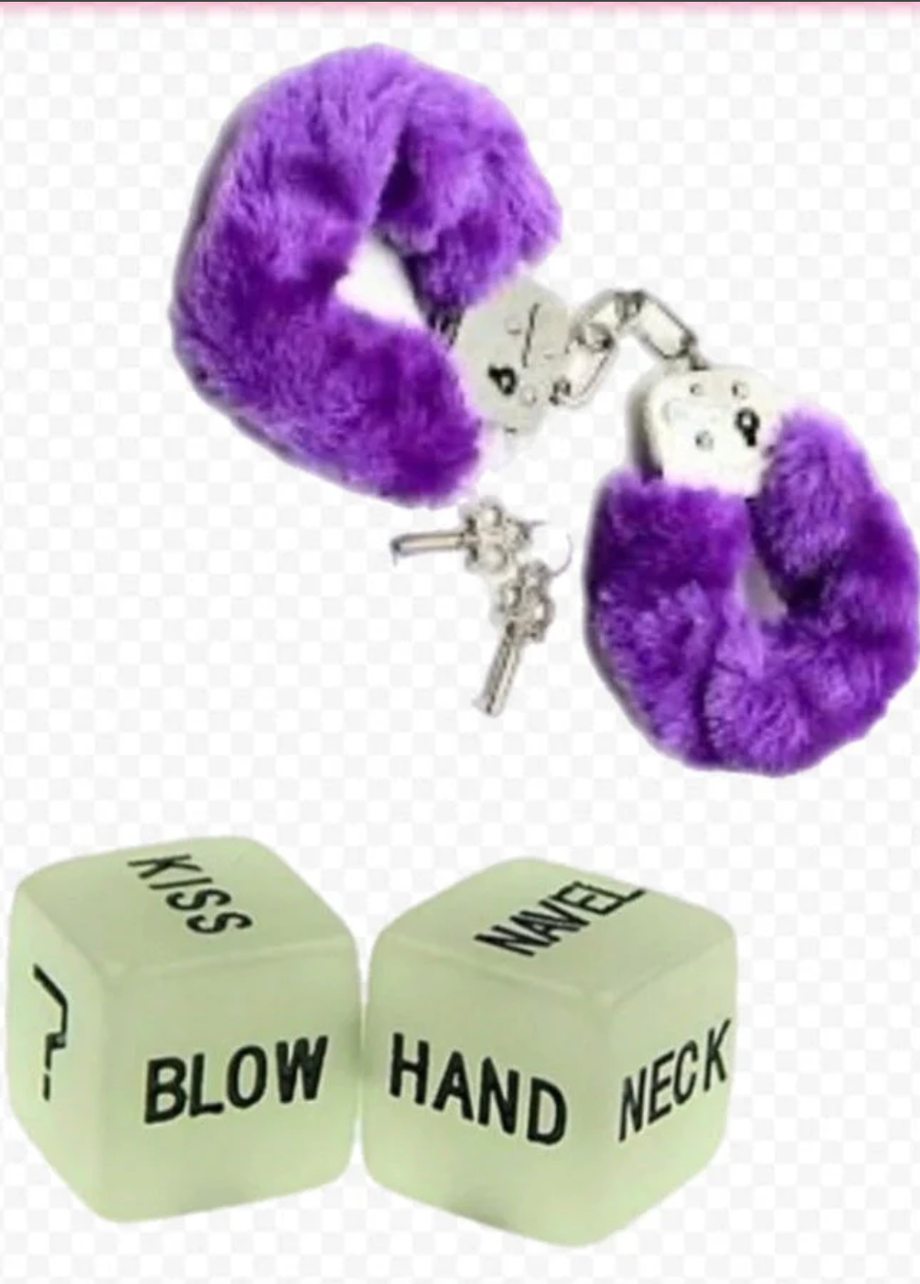 Fur Handcuffs & Dice Set