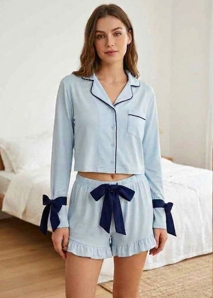 Ruffled Tie Detailed Pj Set