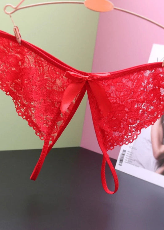 Lace Crotchless Gstring