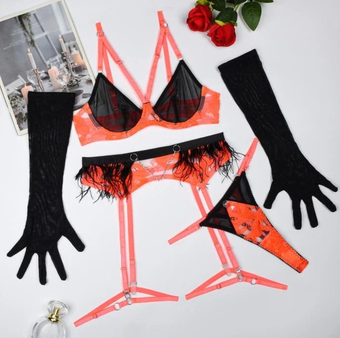 Sultry Mesh Lingerie Set