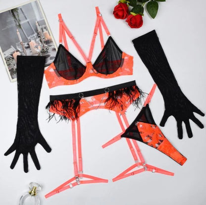 Sultry Mesh Lingerie Set
