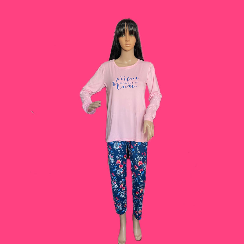 Long Sleeve Floral Pj Set